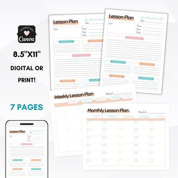 weekly lesson plan template